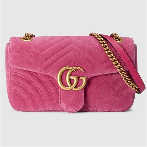 gucci marmont pink velvet bag|authentic gucci marmont small bag.